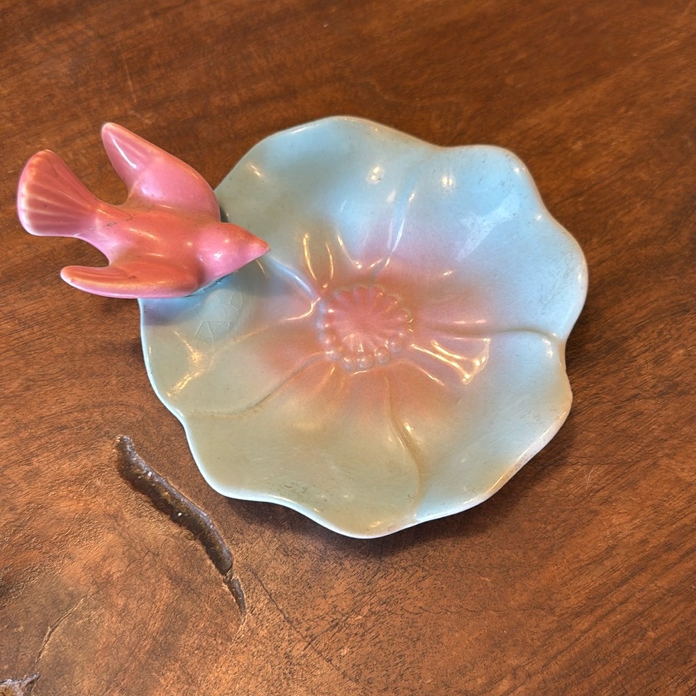 1950’s Bird and Flower porcelain trinket tray